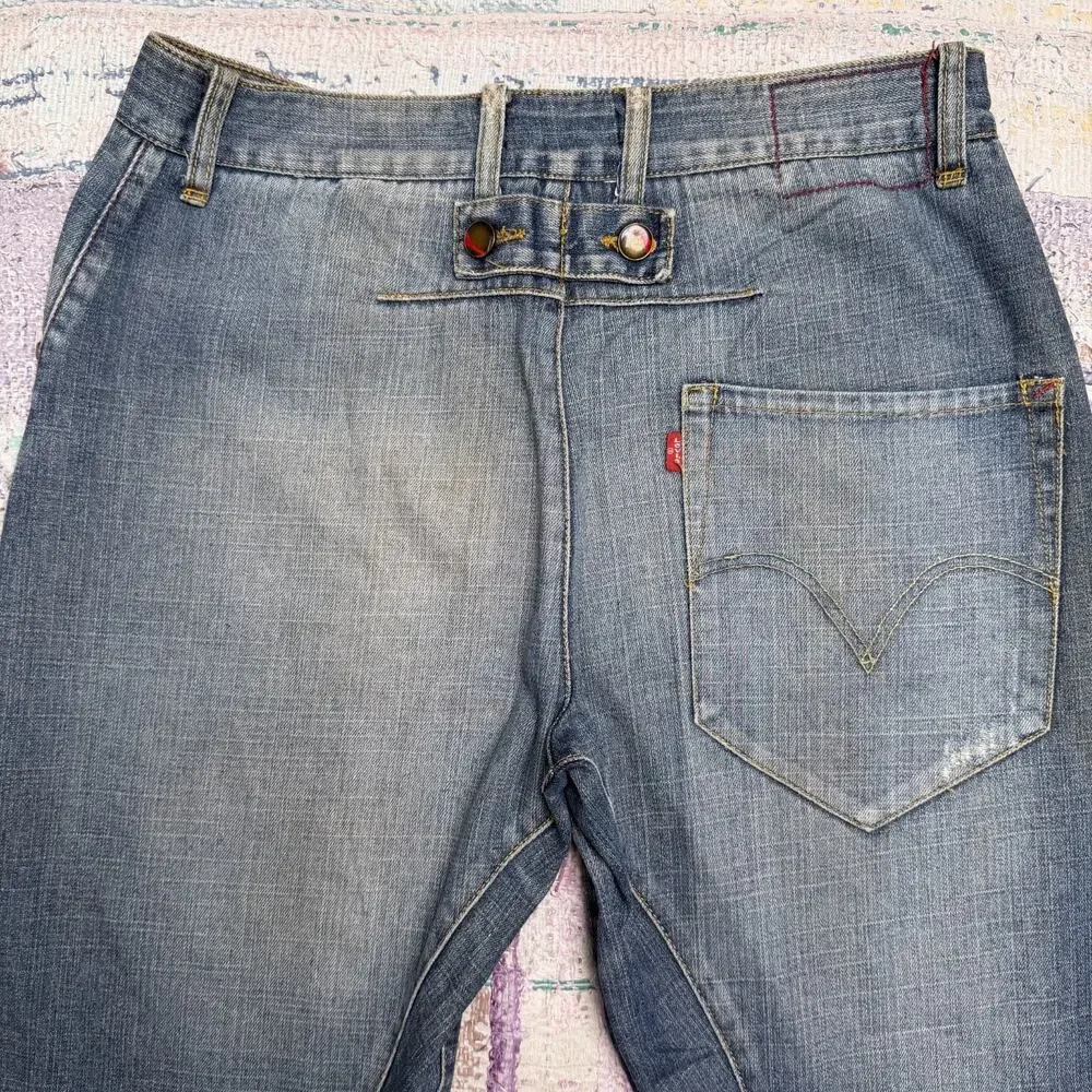 Vintage Levis Engineered Jeans Mens Blue Twisted Buckle Back One Fits 32x26.5